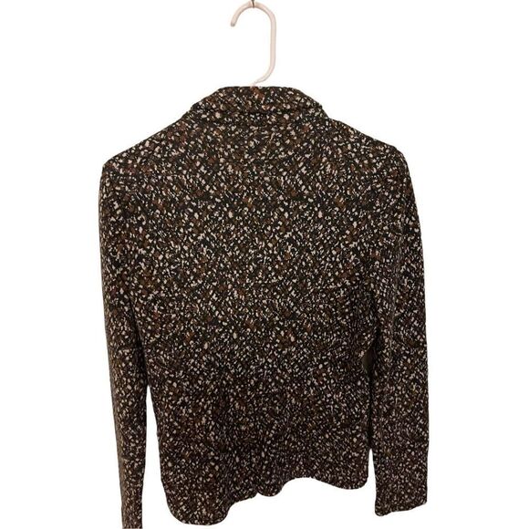 Nic & Zoe Black Brown Knit Button Front Women's Sm Sweater Jacket - Picture 3 of 3